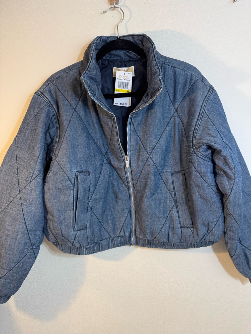 Women Quilted Blue Jacket - Unbranded